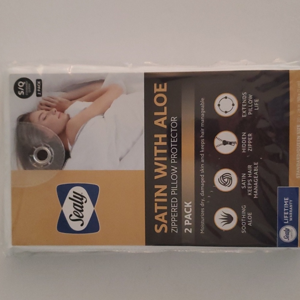 Sealy Two Satin with Aloe Pillow Covers